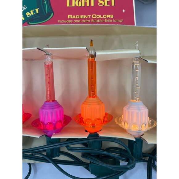 Christopher Radko Bubble-Brite 7-Light Set Radiant Colors Christmas Decor Indoor - Picture 4 of 11
